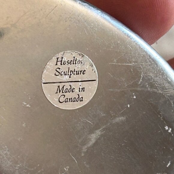 VTG Hoselton Aluminun Loons Duck Bird Polished Metal Art Sculpture Signed #1554 - Picture 2 of 4